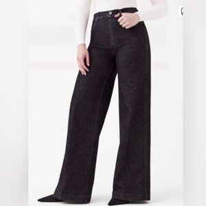 Spanx Black Women's Wide Leg Jeans Size Medium